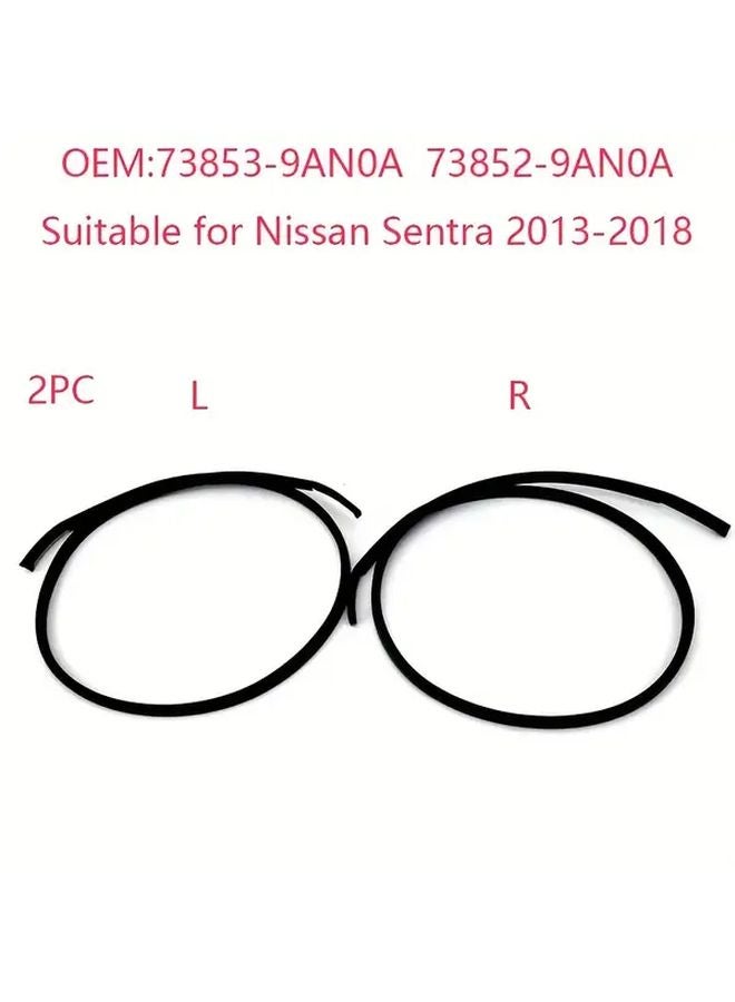 Nissan Sentra 2013 2018 Roof Drain Trim Left Right Pair Durable Black Plastic - Image 2